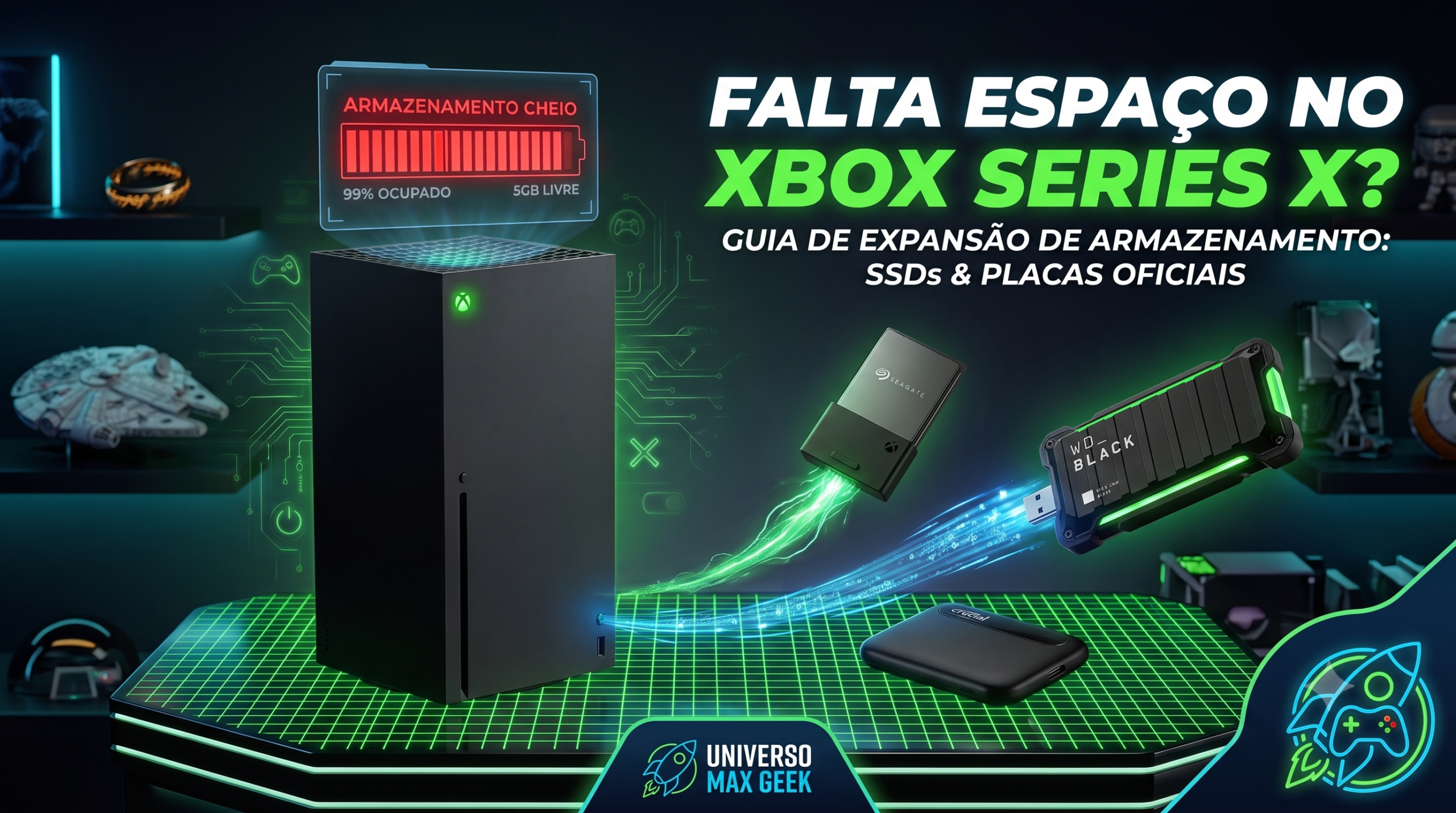 Falta Espaço no Xbox Series X? Conheça os Melhores SSDs e Placas de Expansão