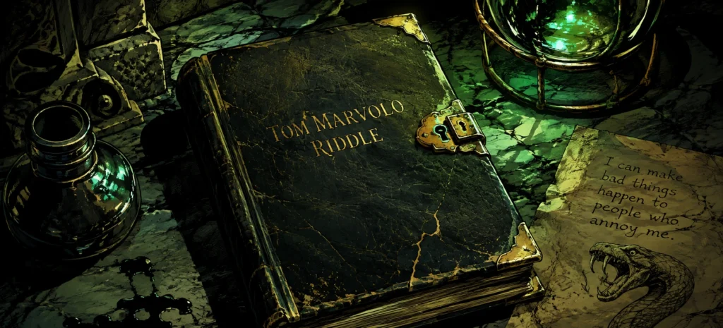 Diario de Tom Marvolo Riddle em Harry Potter e a Câmara Secreta Livro