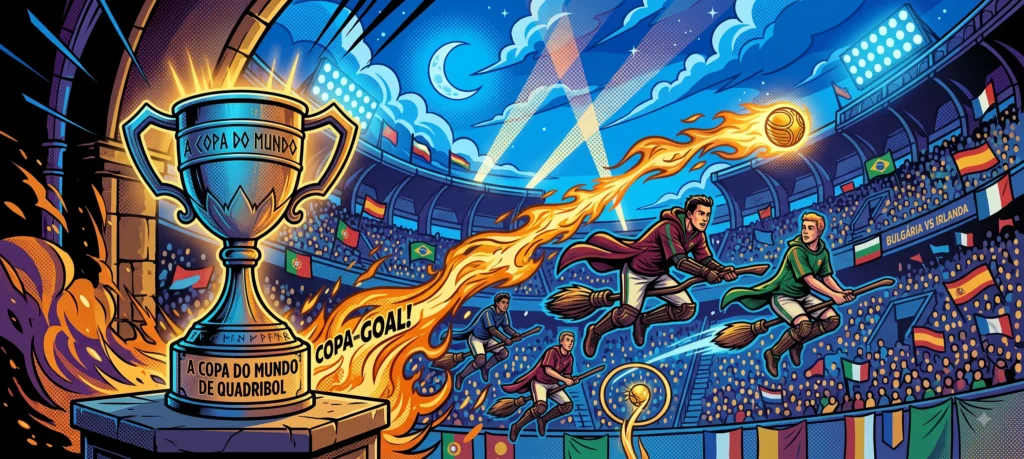 A Copa do Mundo de Quadribol em Harry Potter e o Cálice de Fogo Livro