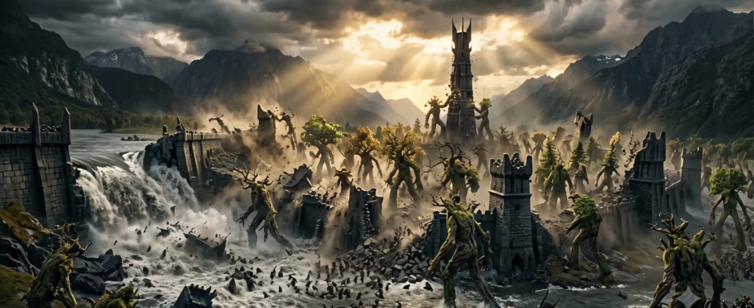 ⚔️ O Senhor dos Anéis As Duas Torres Livro: Abismo de Helm, Ents e a Queda de Saruman!