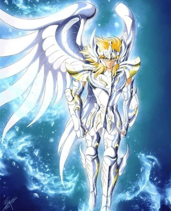 Hyoga de Cisne com a God armor